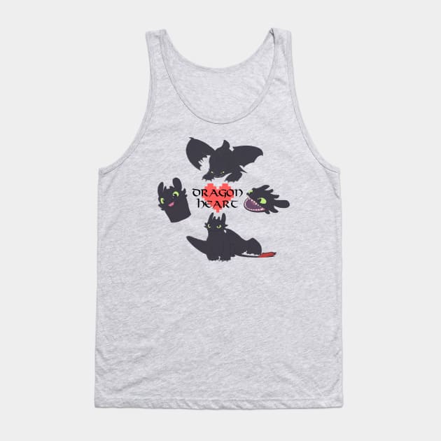 Dragon Heart Tank Top by SafiAllue